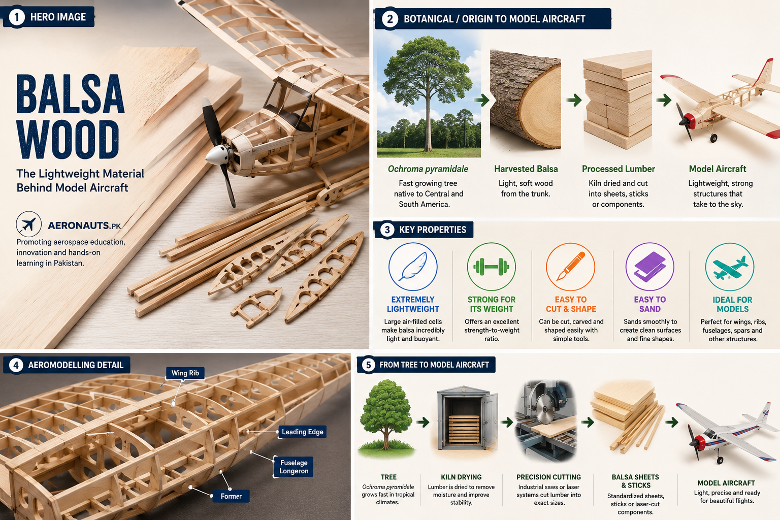 Balsa wood is used for aeromodelling for many years.